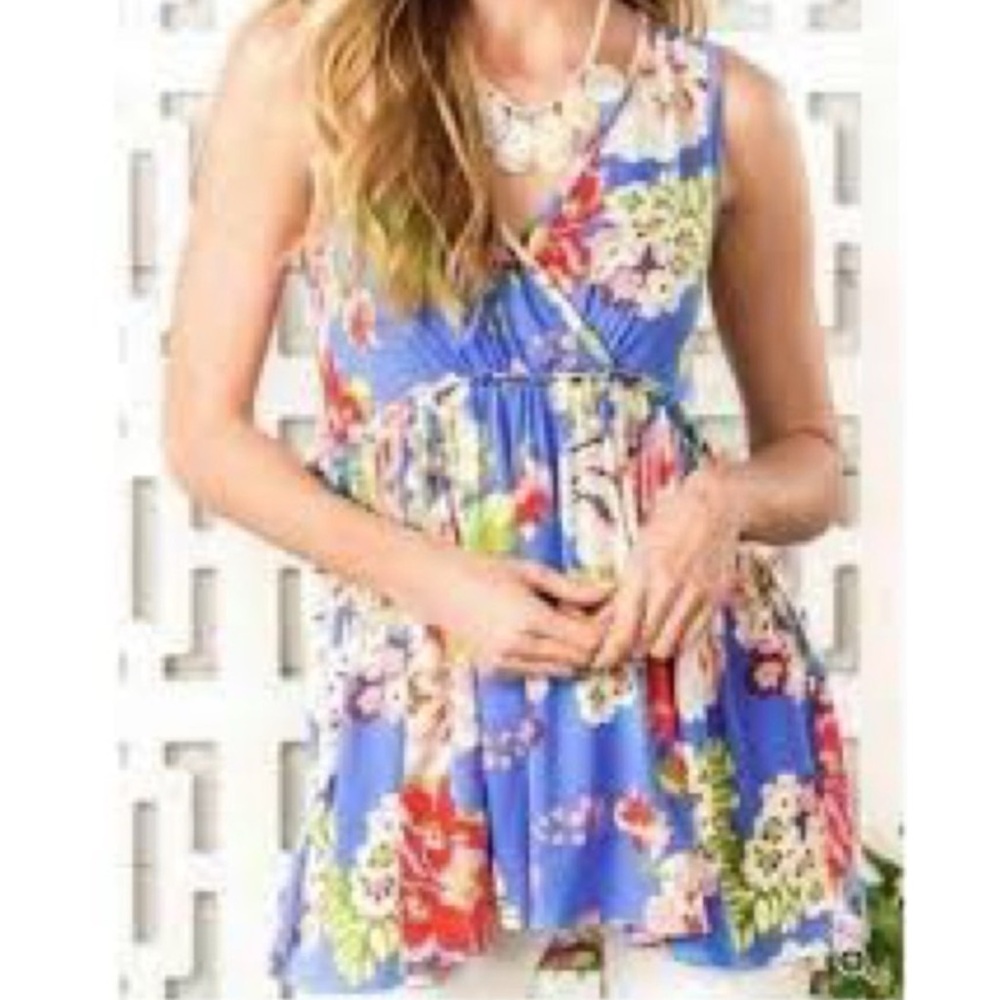 Matilda Jane Blue Floral Wrap Tunic